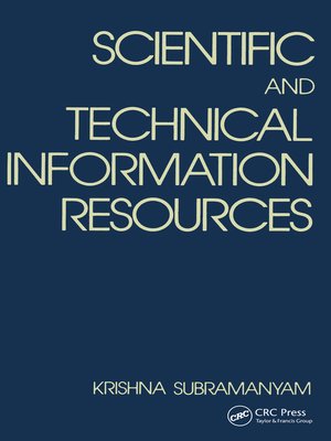 cover image of Scientific and Technical Information Resources